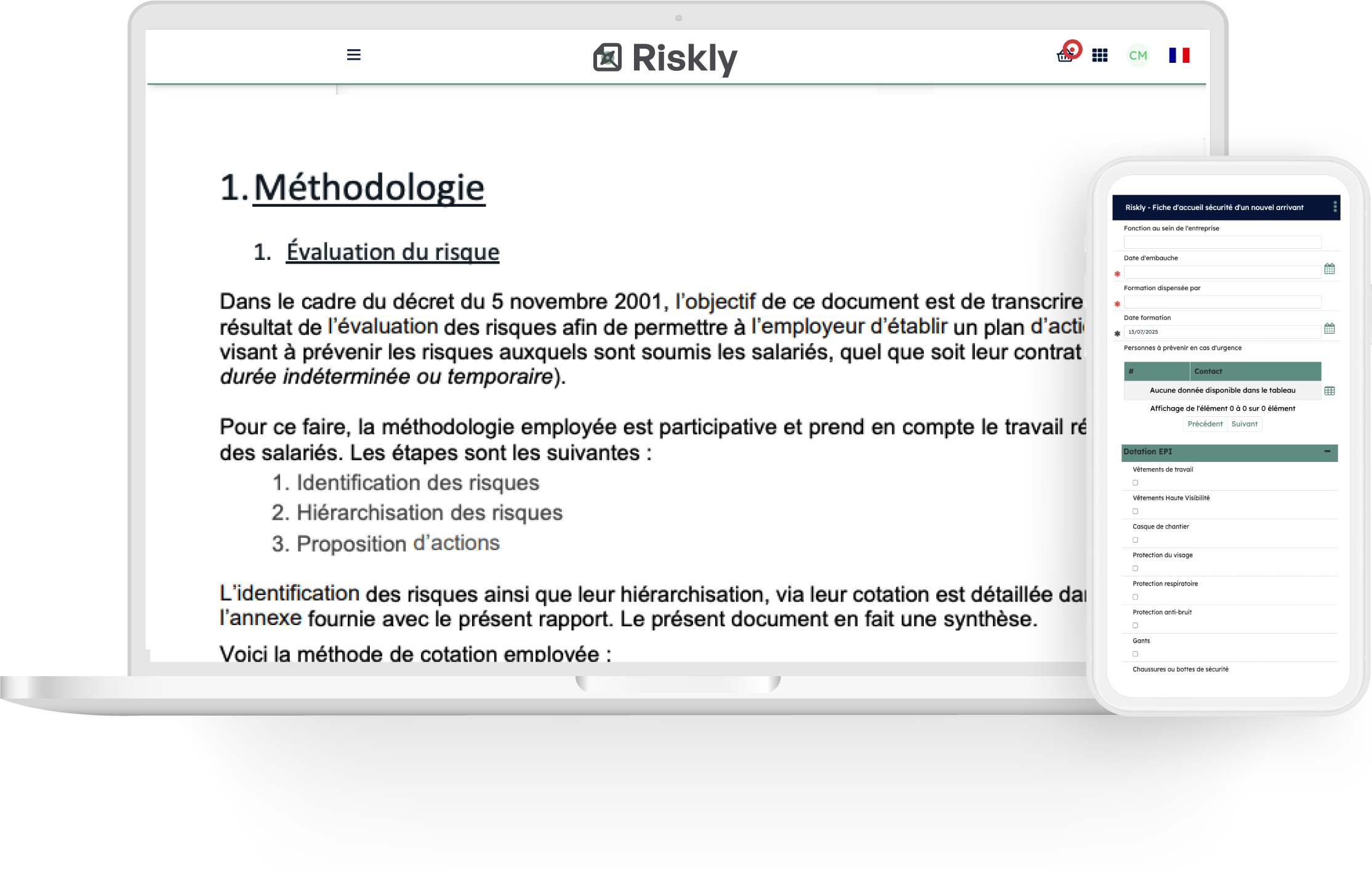 Riskly, plateforme duerp
